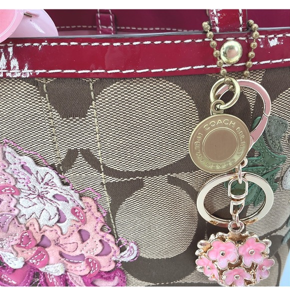 Coach Limited Edition Floral Appliqué Mini Tote Bag #479/800 Signature Canvas - Picture 3 of 7